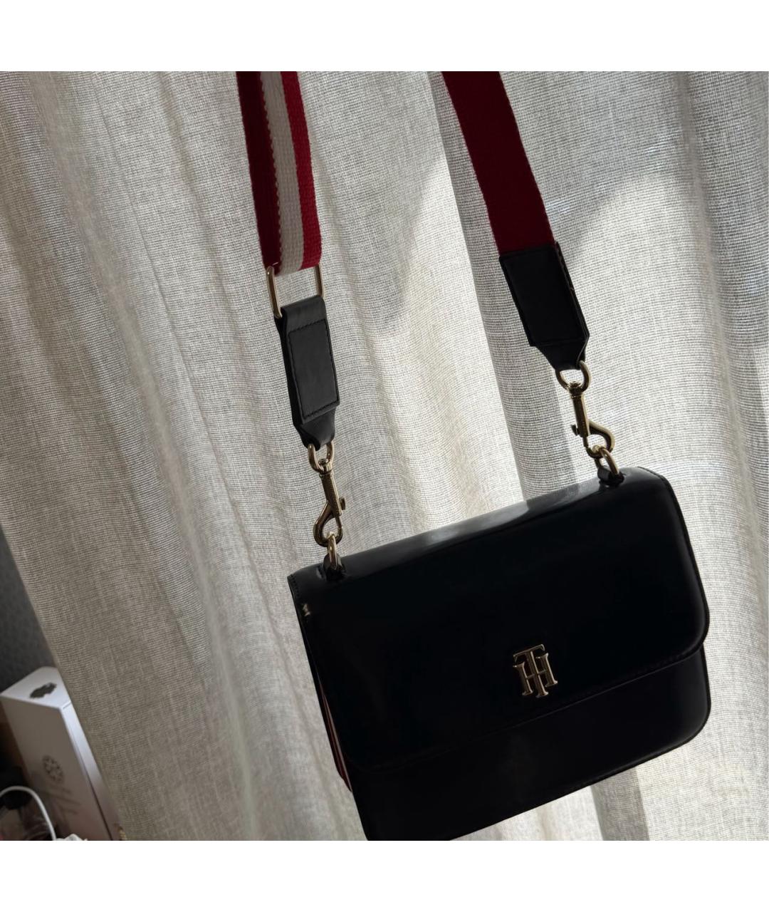 TOMMY HILFIGER Темно-синяя сумка через плечо из искусственной кожи, фото 7