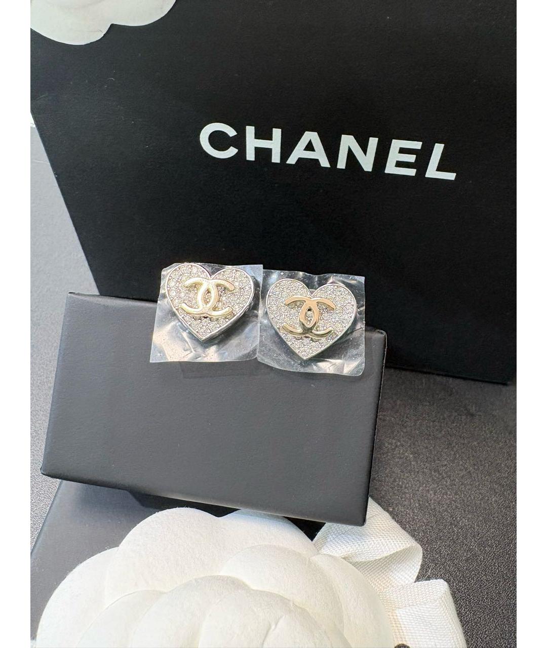 CHANEL Серебряные серьги, фото 3