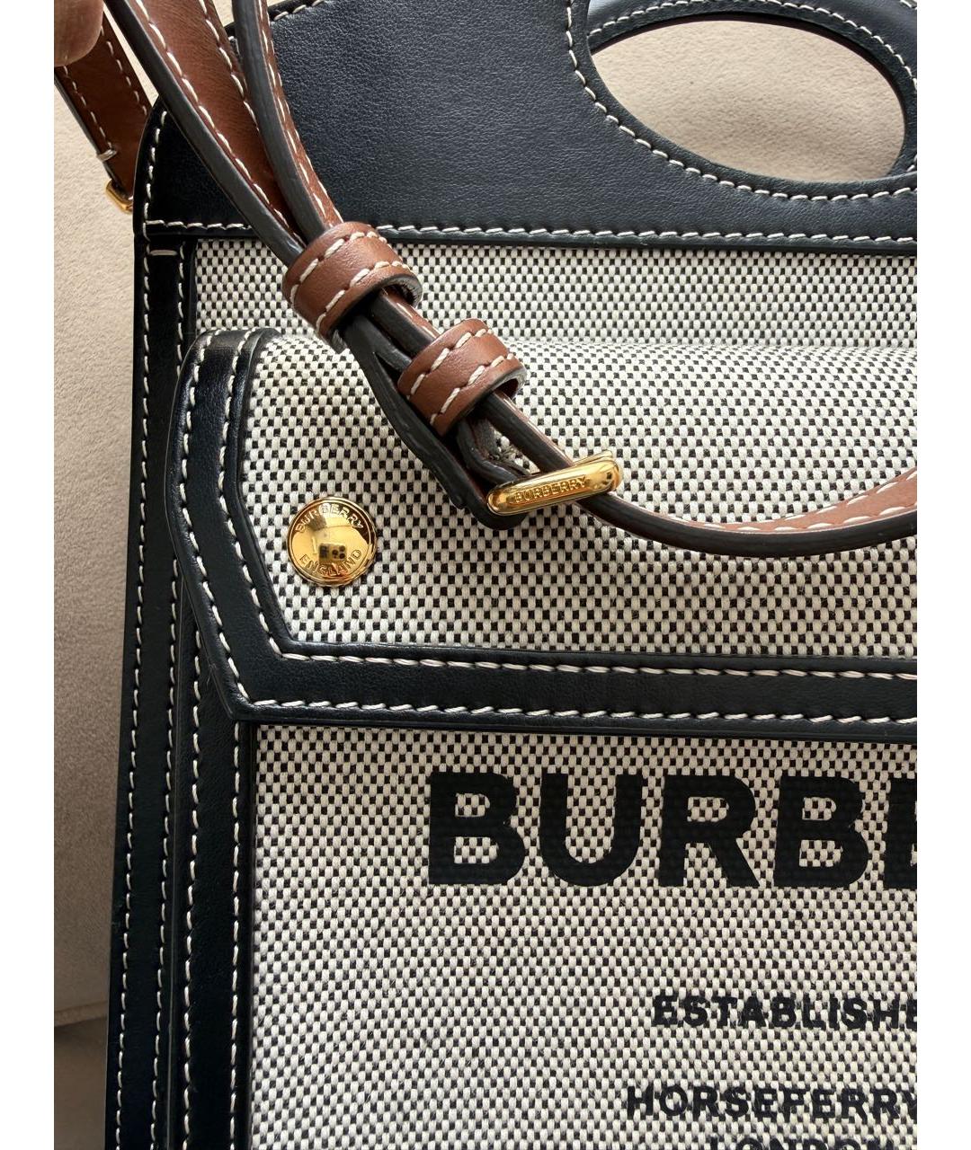 BURBERRY Мульти тканевая сумка через плечо, фото 5