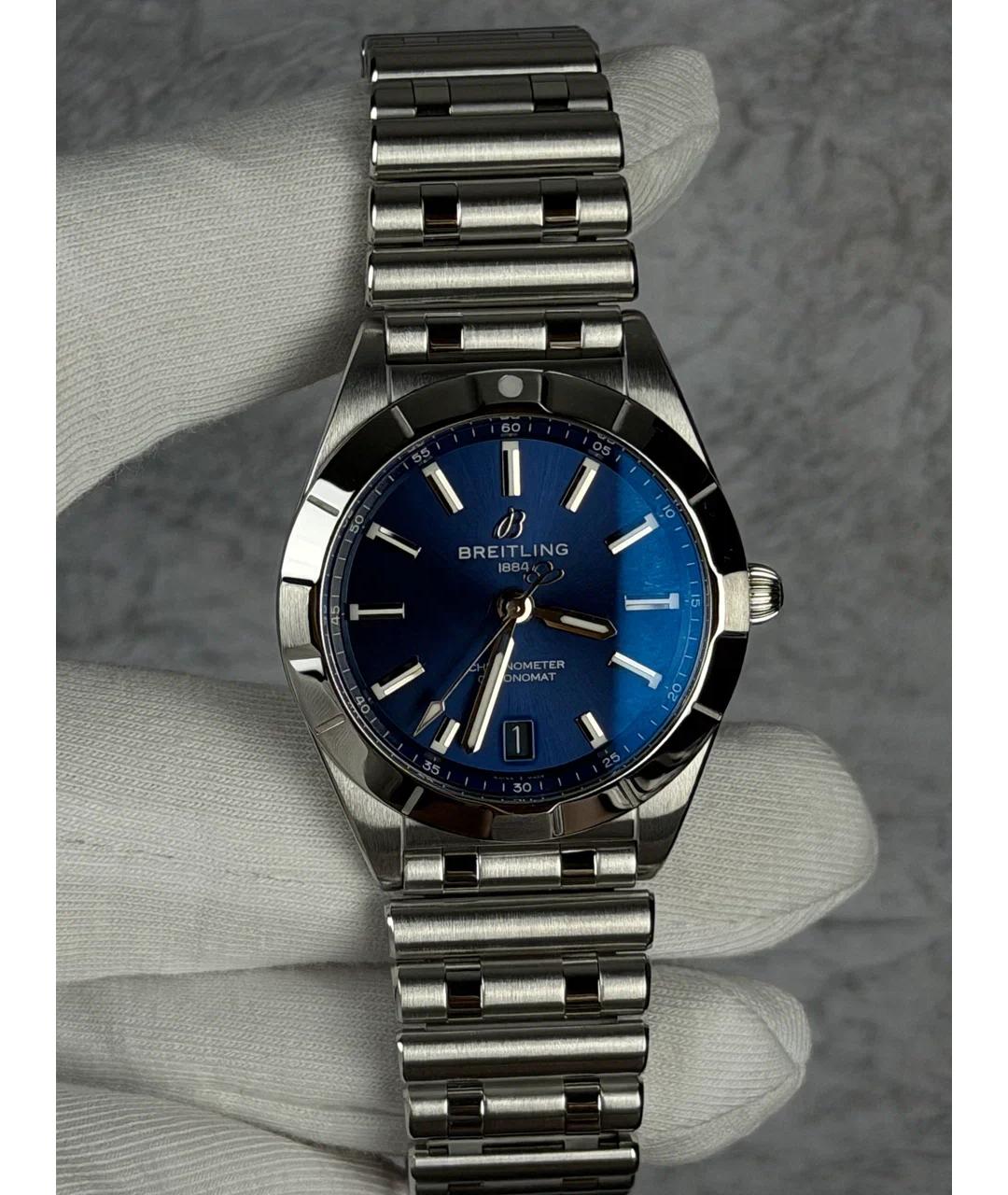 BREITLING Синие металлические часы, фото 2