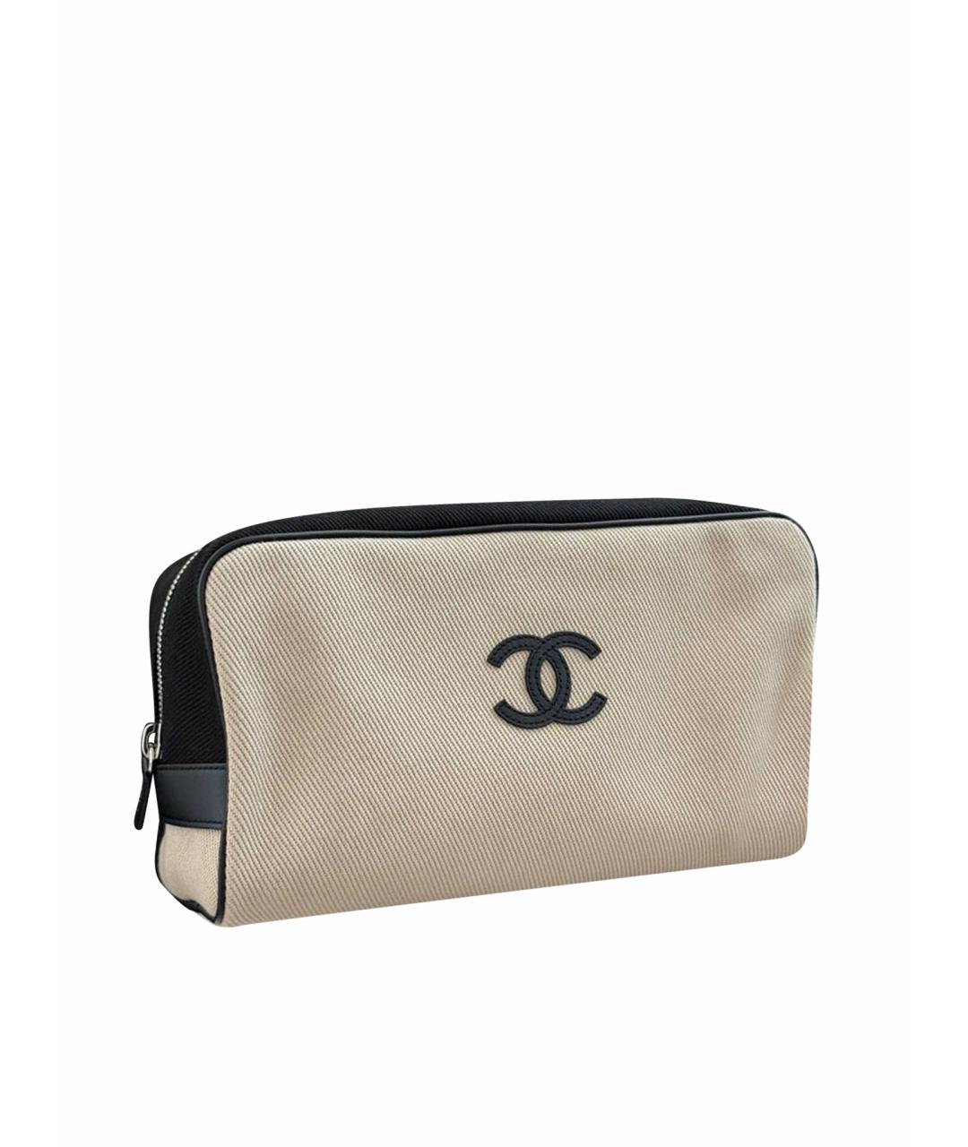CHANEL Бежевая деним пляжная сумка, фото 1
