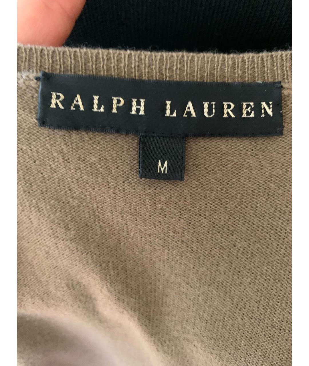 RALPH LAUREN Хаки кашемировый кардиган, фото 3