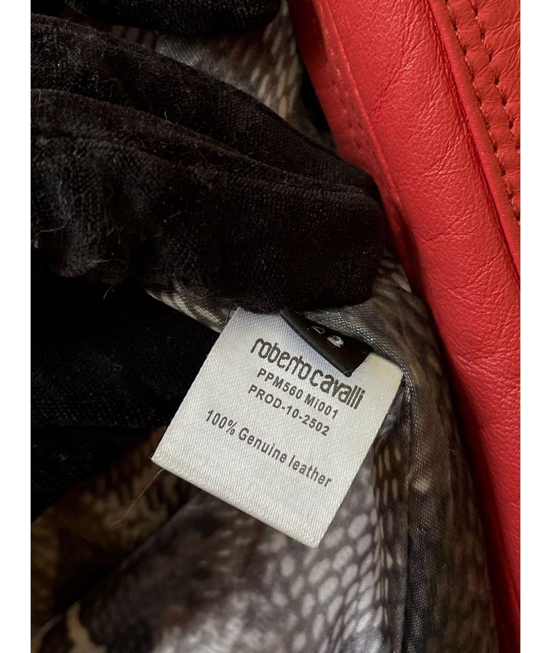 ROBERTO CAVALLI Красная кожаная куртка, фото 4