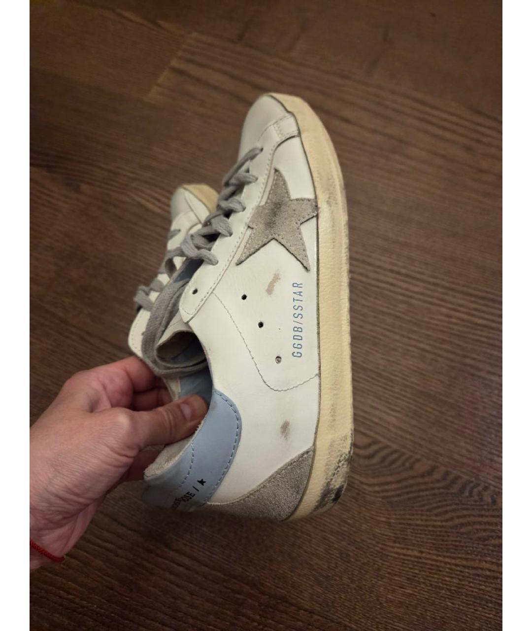 GOLDEN GOOSE DELUXE BRAND Белые кожаные кеды, фото 2