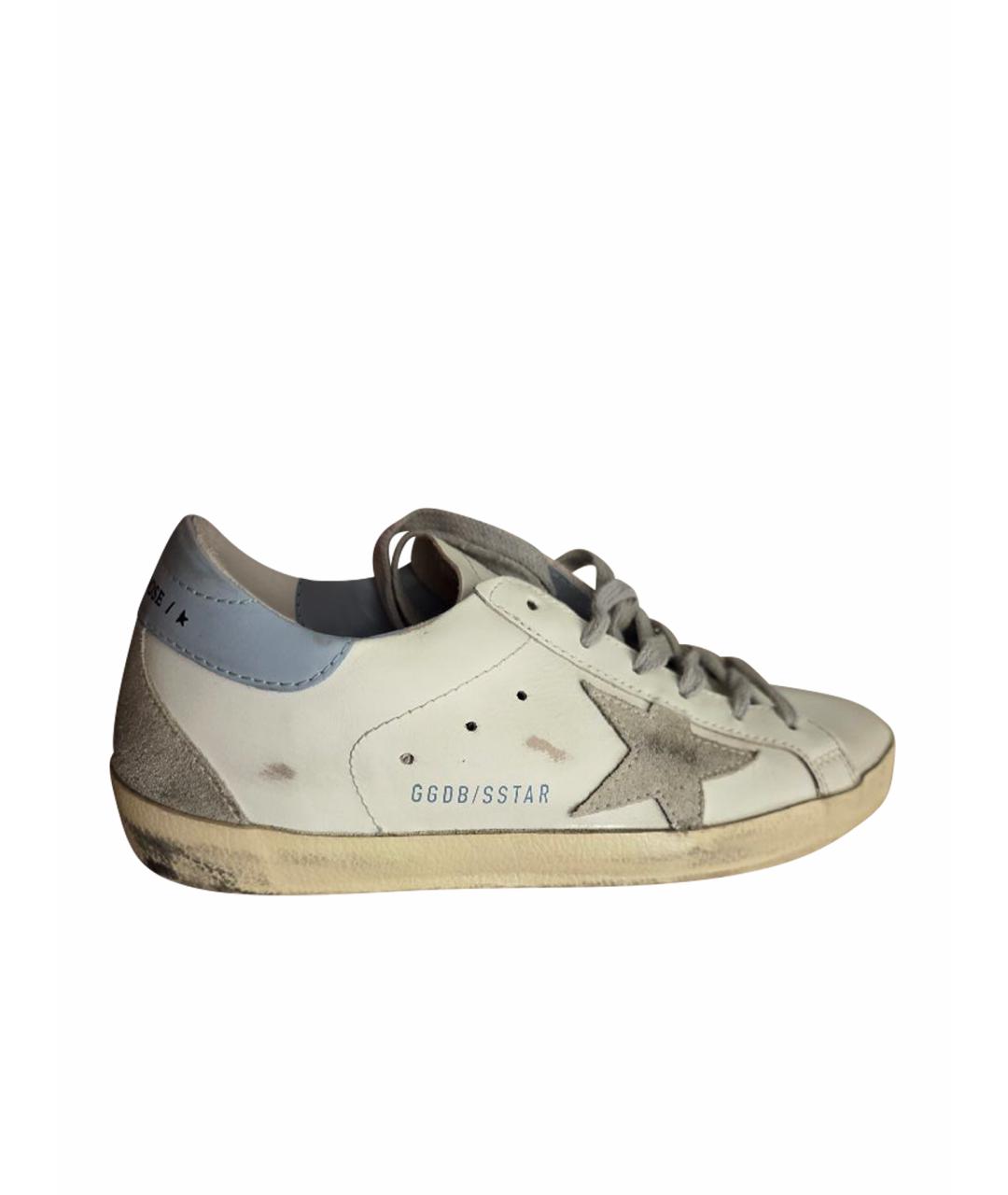 GOLDEN GOOSE DELUXE BRAND Белые кожаные кеды, фото 1