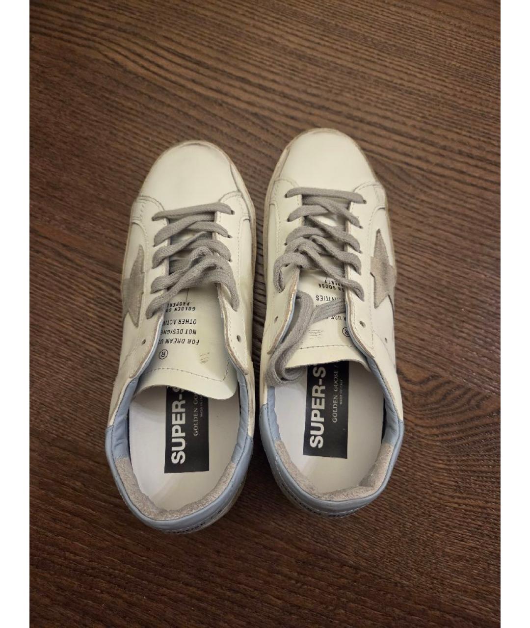 GOLDEN GOOSE DELUXE BRAND Белые кожаные кеды, фото 5