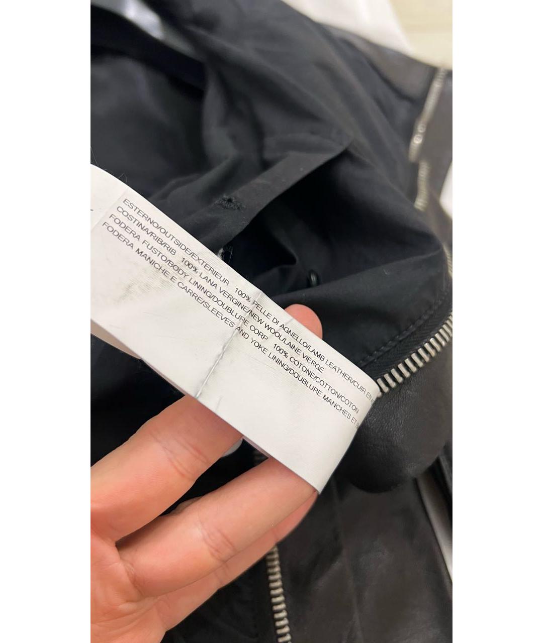 RICK OWENS Черная кожаная куртка, фото 5