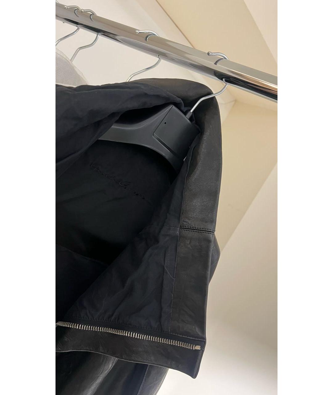 RICK OWENS Черная кожаная куртка, фото 6
