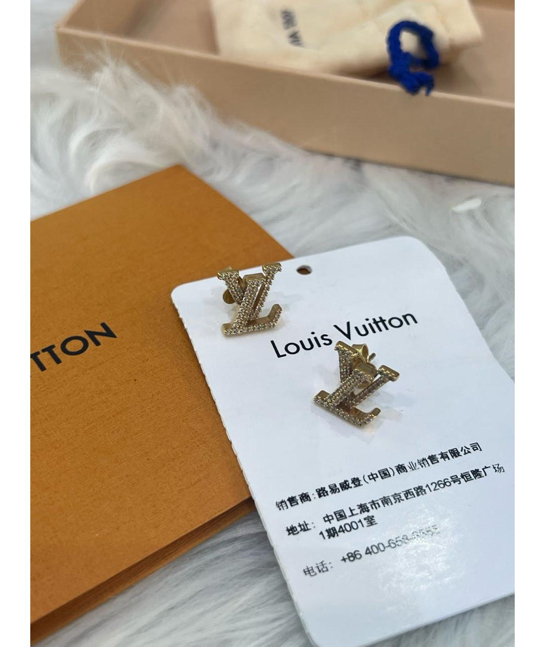 LOUIS VUITTON Золотые серьги, фото 3