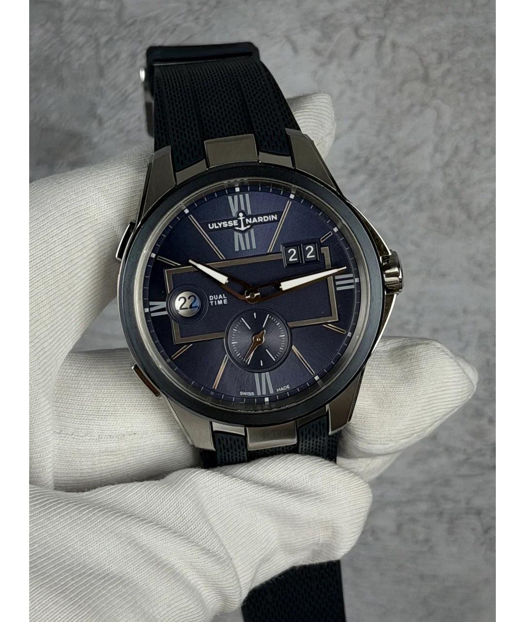 Ulysse Nardin Синие металлические часы, фото 2