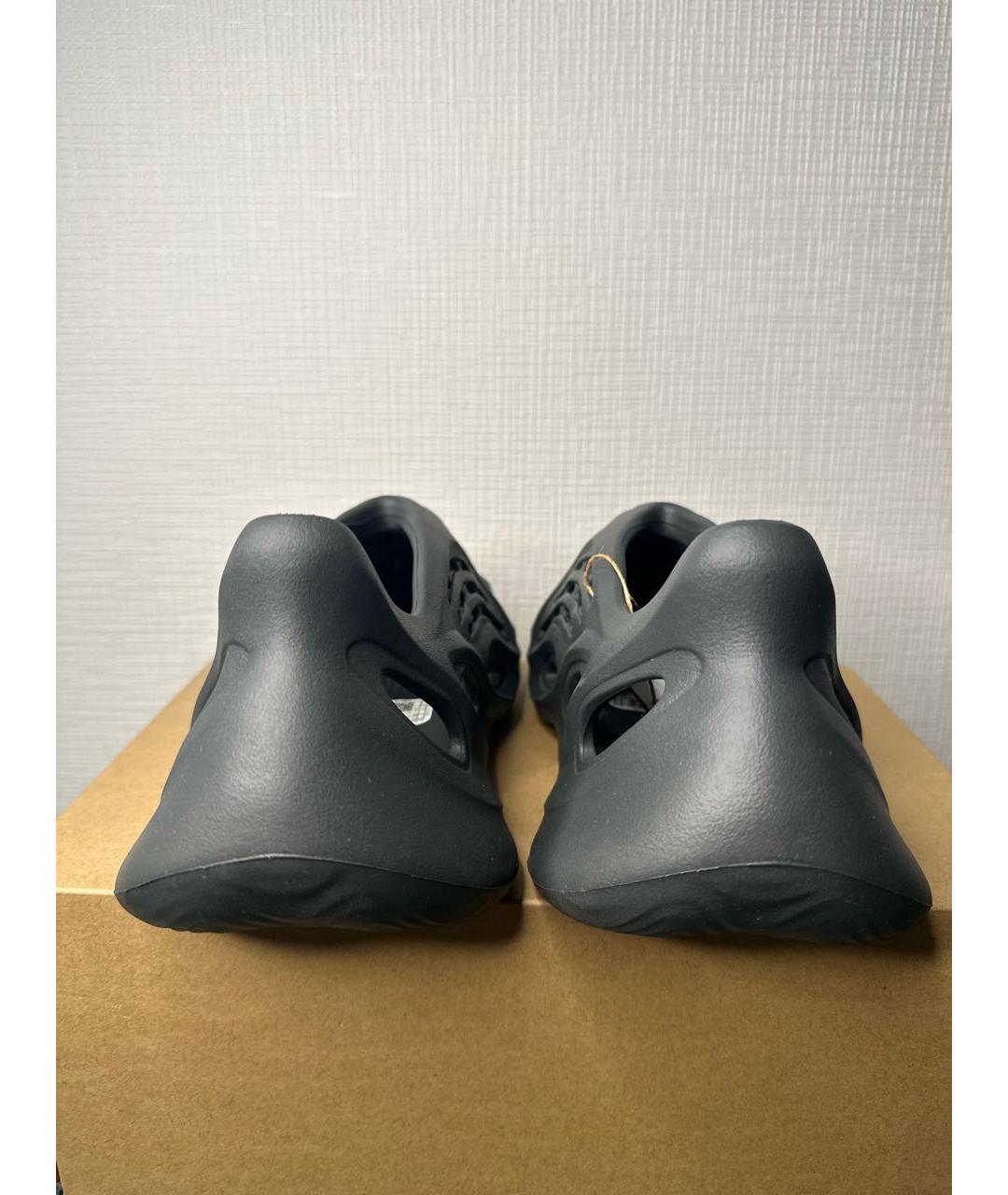 ADIDAS YEEZY Черные резиновые шлепанцы, фото 4