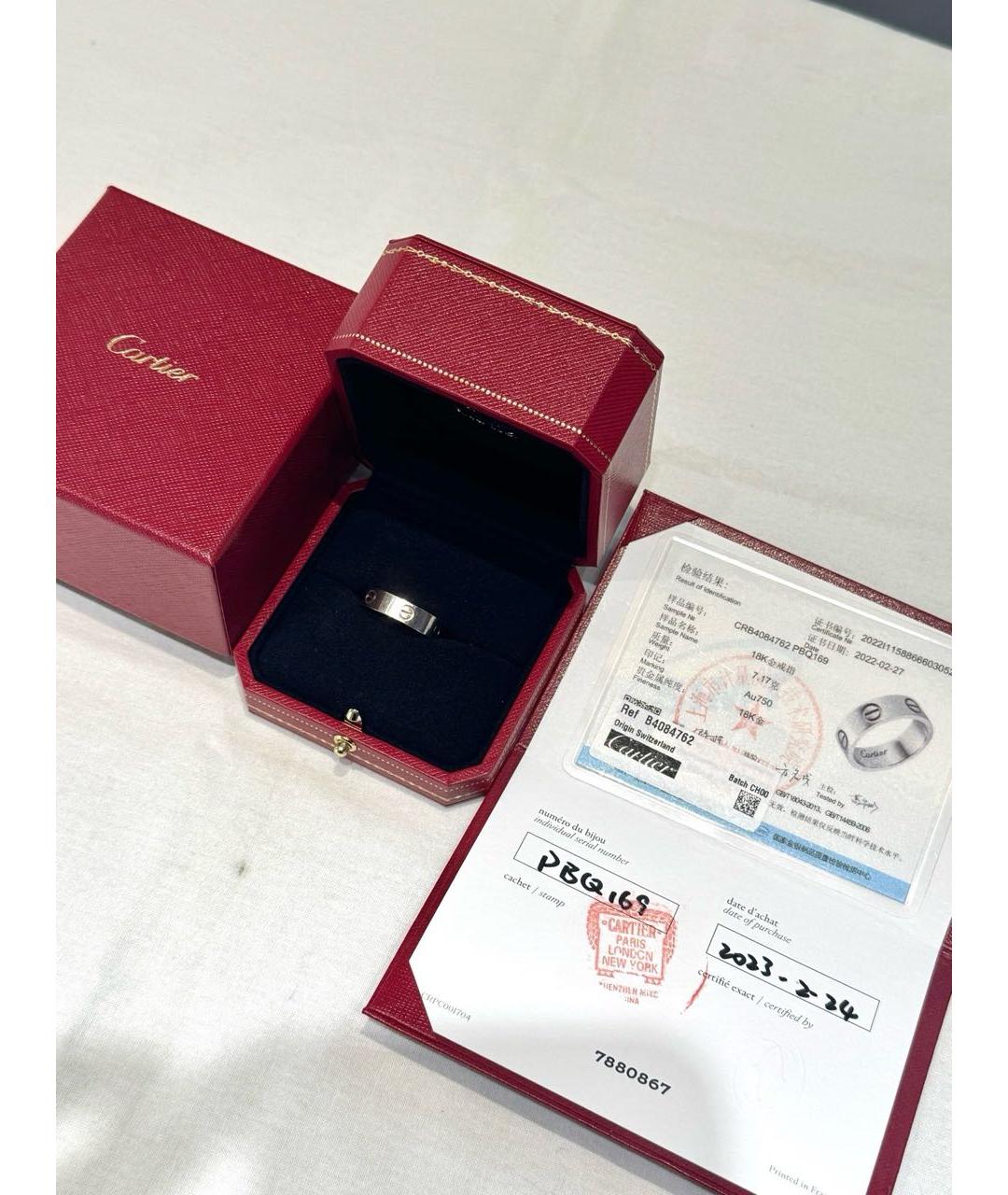 CARTIER Серебряное кольцо из белого золота, фото 2