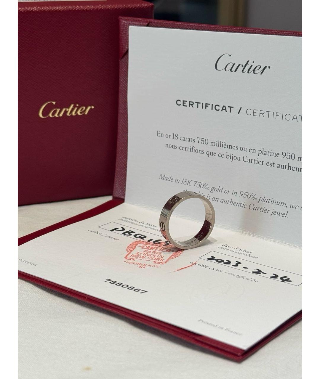 CARTIER Серебряное кольцо из белого золота, фото 3