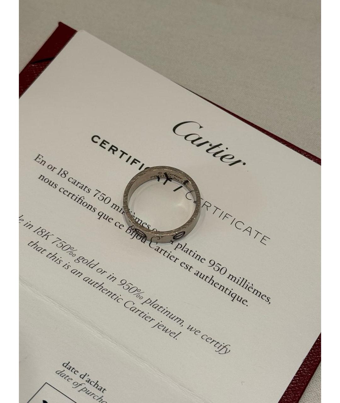 CARTIER Серебряное кольцо из белого золота, фото 4