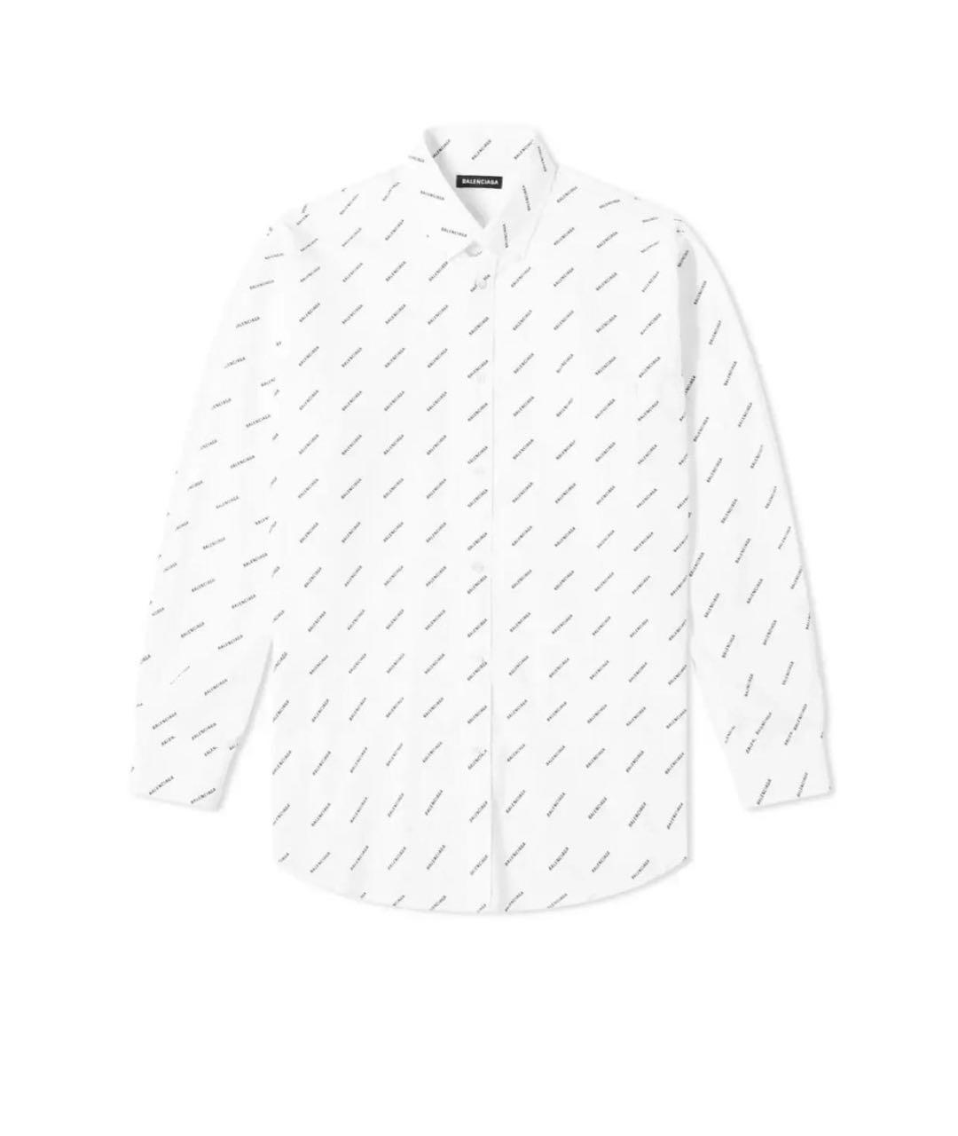 BALENCIAGA Белая хлопковая классическая рубашка, фото 1