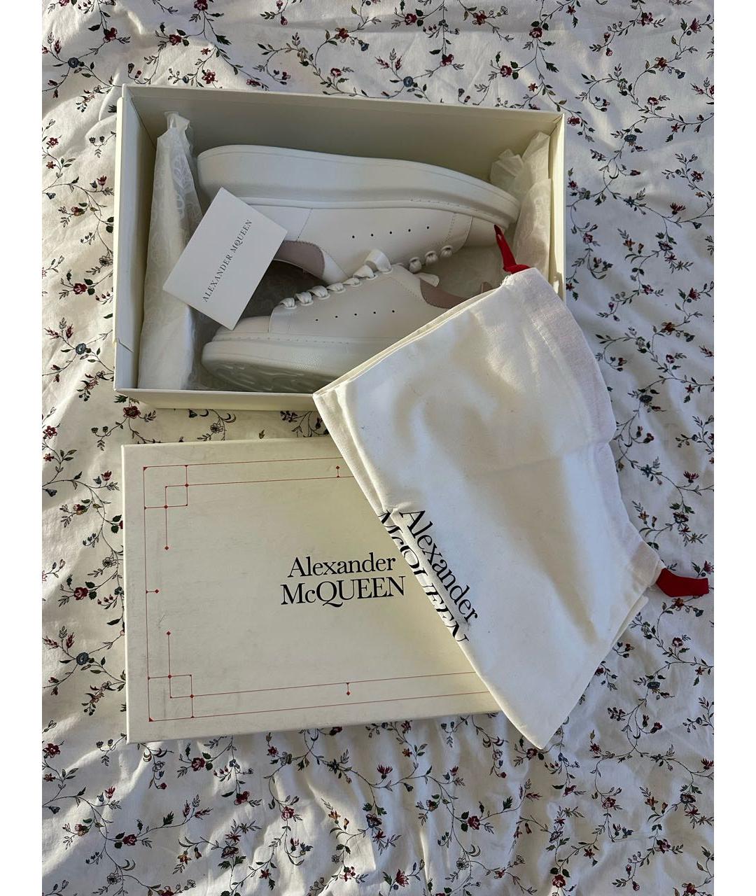 ALEXANDER MCQUEEN Белые кожаные кеды, фото 7