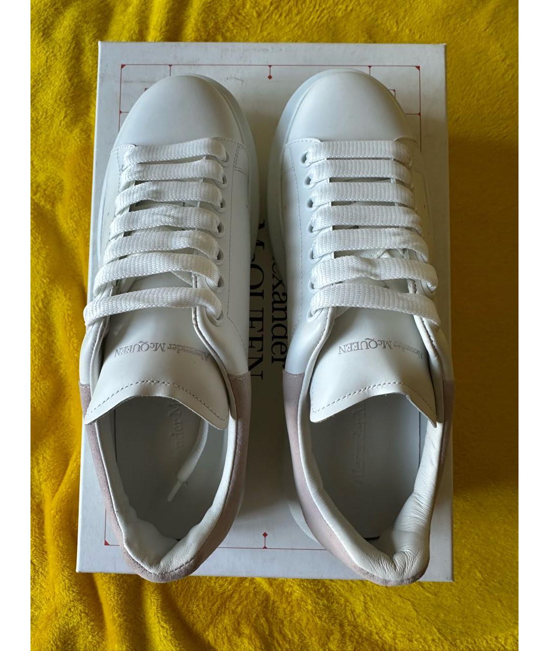 ALEXANDER MCQUEEN Белые кожаные кеды, фото 3