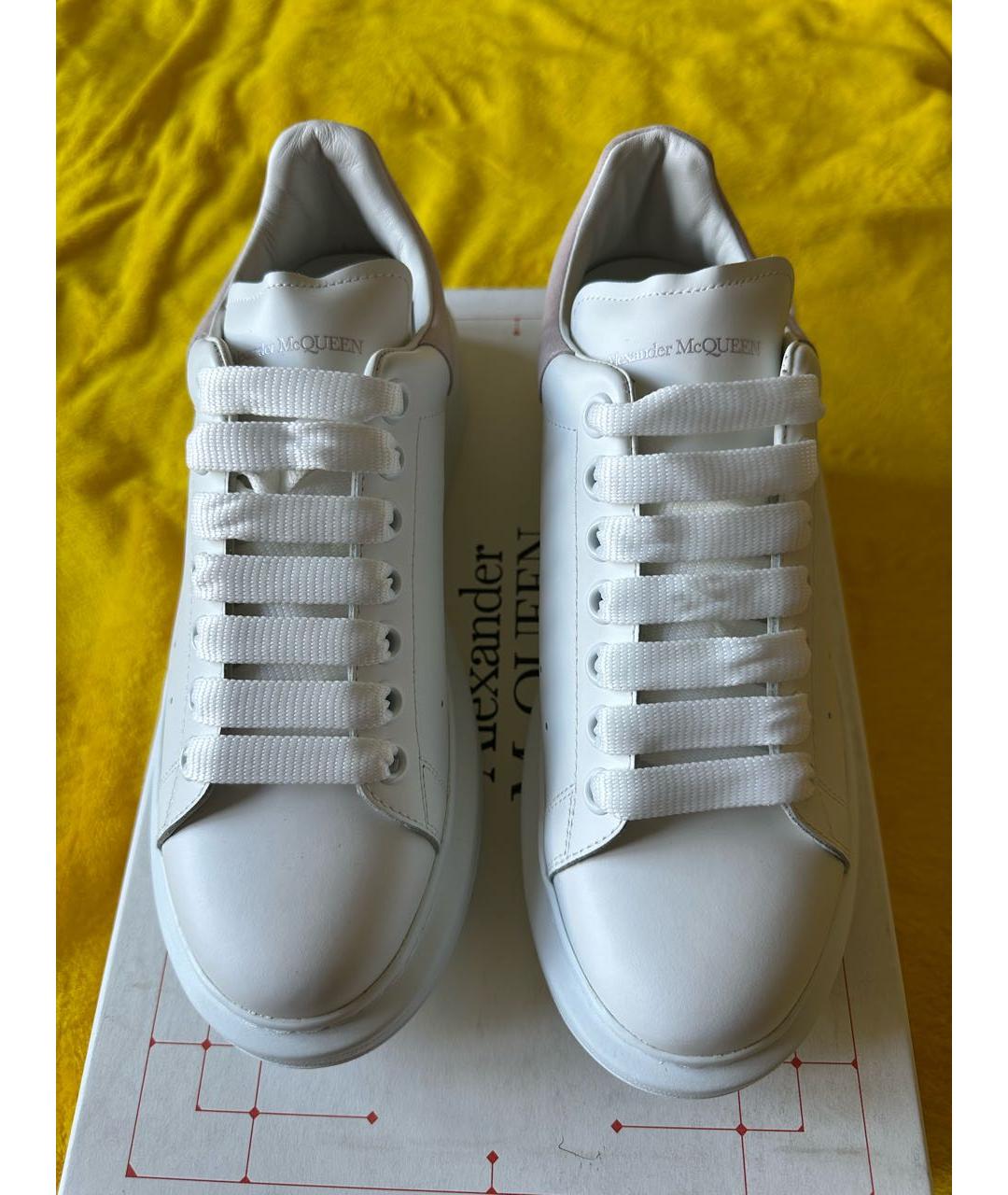 ALEXANDER MCQUEEN Белые кожаные кеды, фото 2