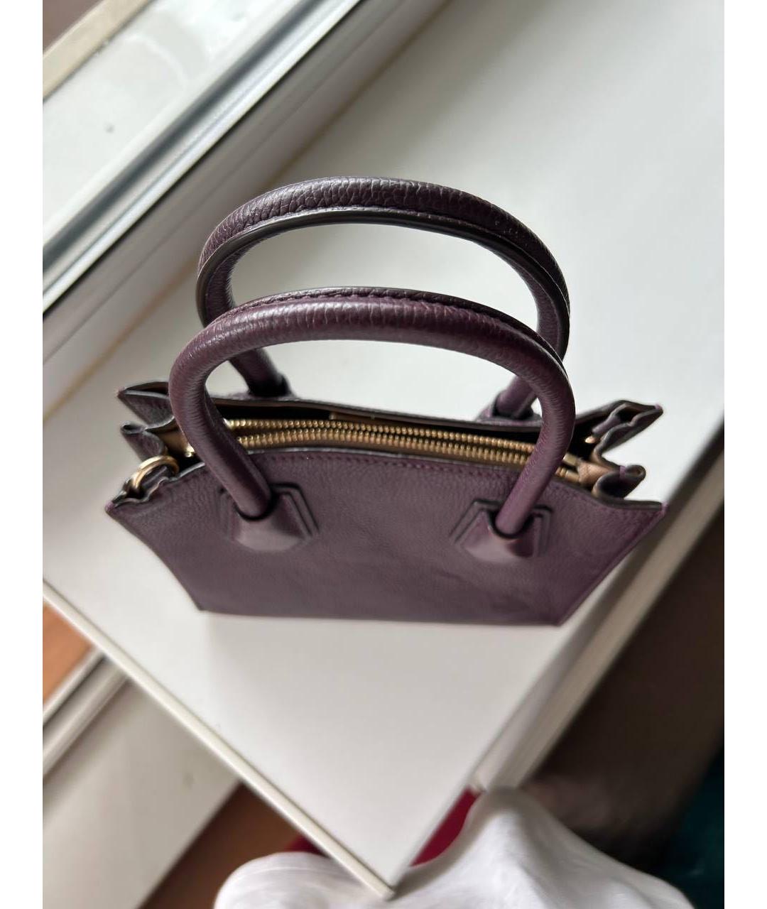 MICHAEL KORS Фиолетовая кожаная сумка тоут, фото 2