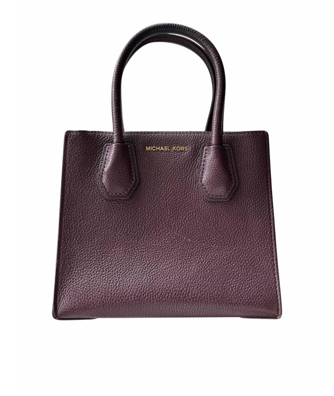 MICHAEL KORS Фиолетовая кожаная сумка тоут, фото 1