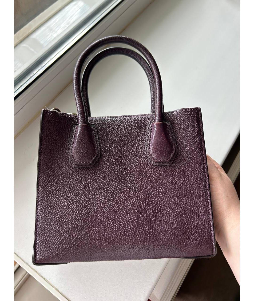 MICHAEL KORS Фиолетовая кожаная сумка тоут, фото 3