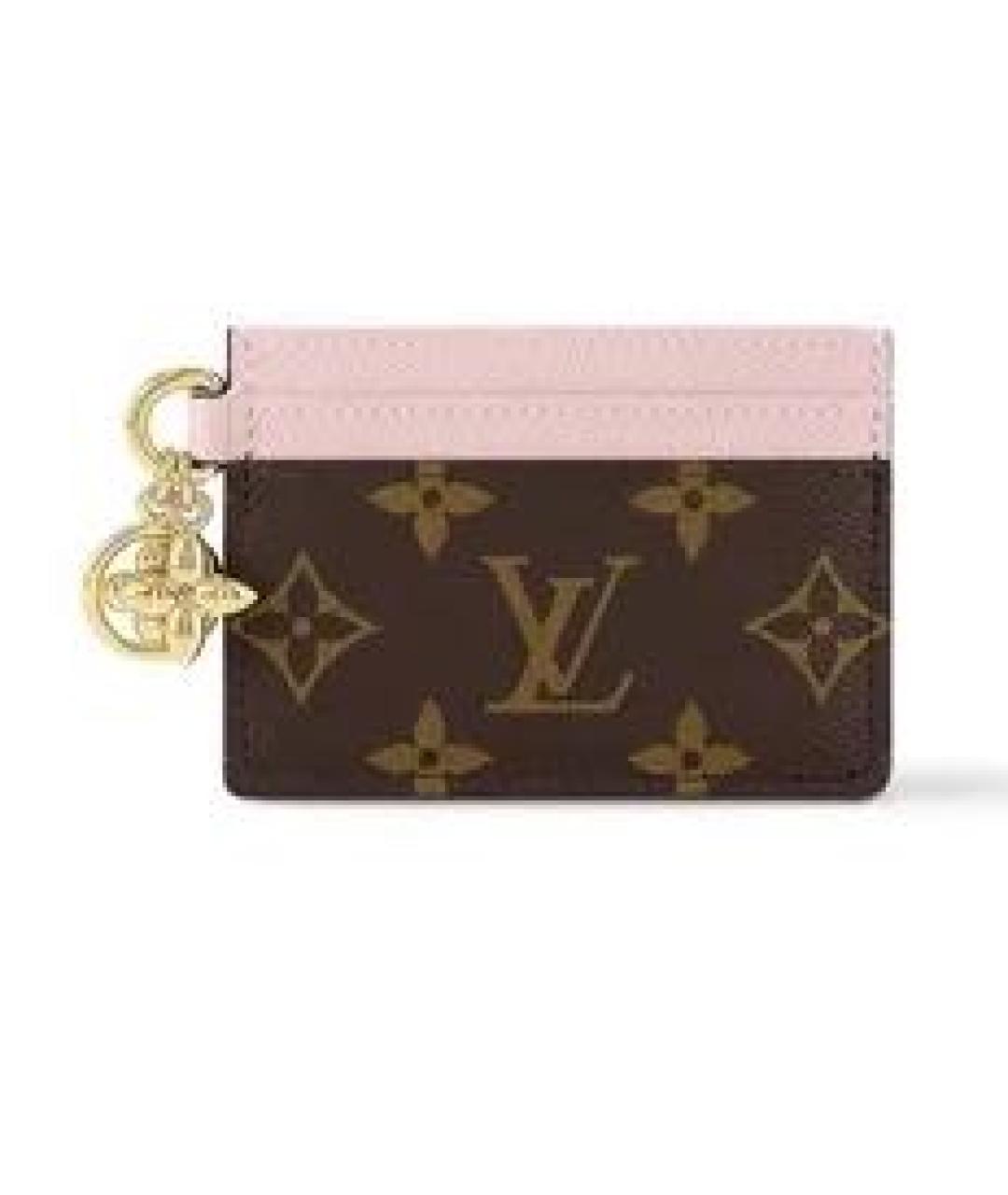 LOUIS VUITTON Коричневый кардхолдер, фото 4