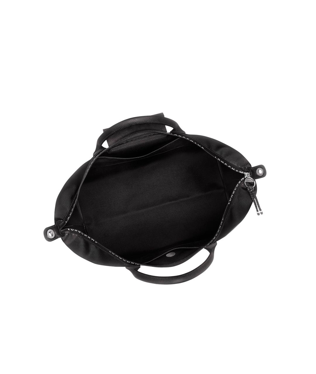 LONGCHAMP Черная тканевая сумка тоут, фото 3