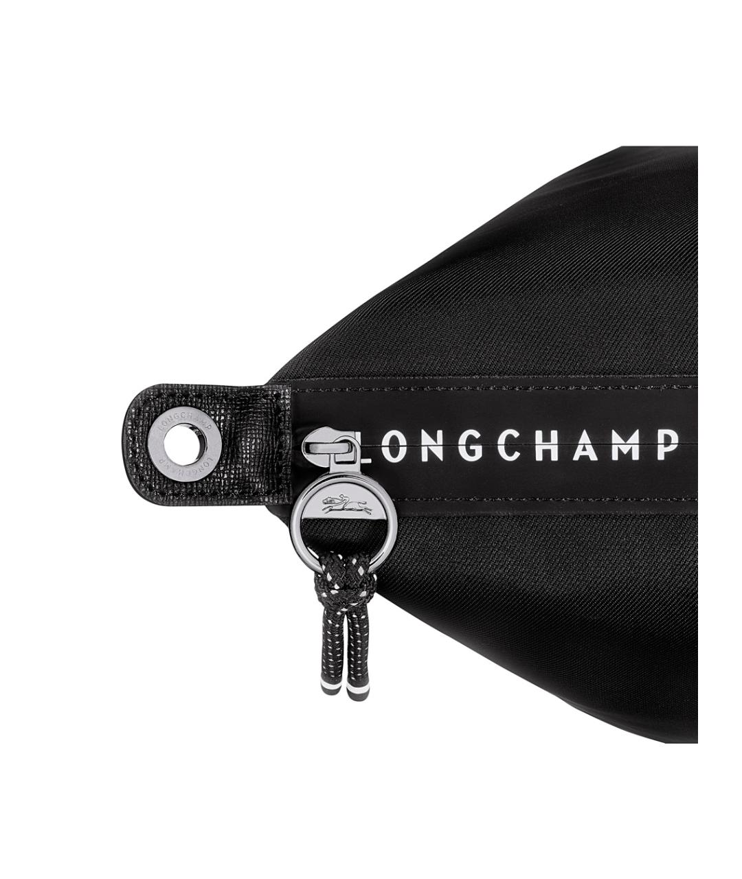 LONGCHAMP Черная тканевая сумка тоут, фото 4