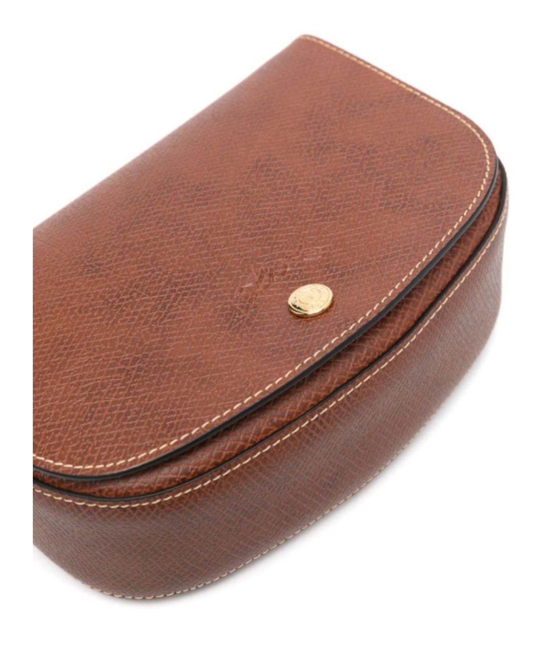 LONGCHAMP Коричневая кожаная сумка через плечо, фото 4