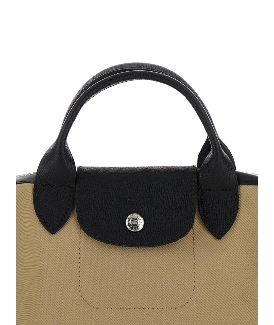 LONGCHAMP Бежевая синтетическая сумка через плечо, фото 3