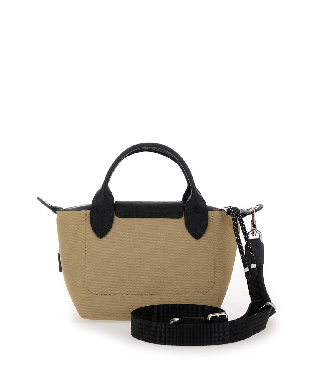 LONGCHAMP Бежевая синтетическая сумка через плечо, фото 2