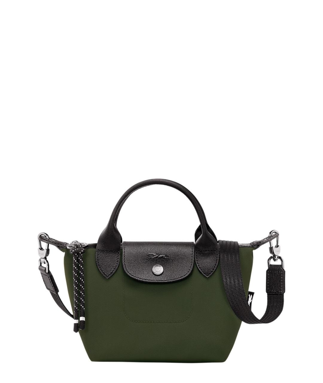 LONGCHAMP Зеленая тканевая сумка через плечо, фото 1