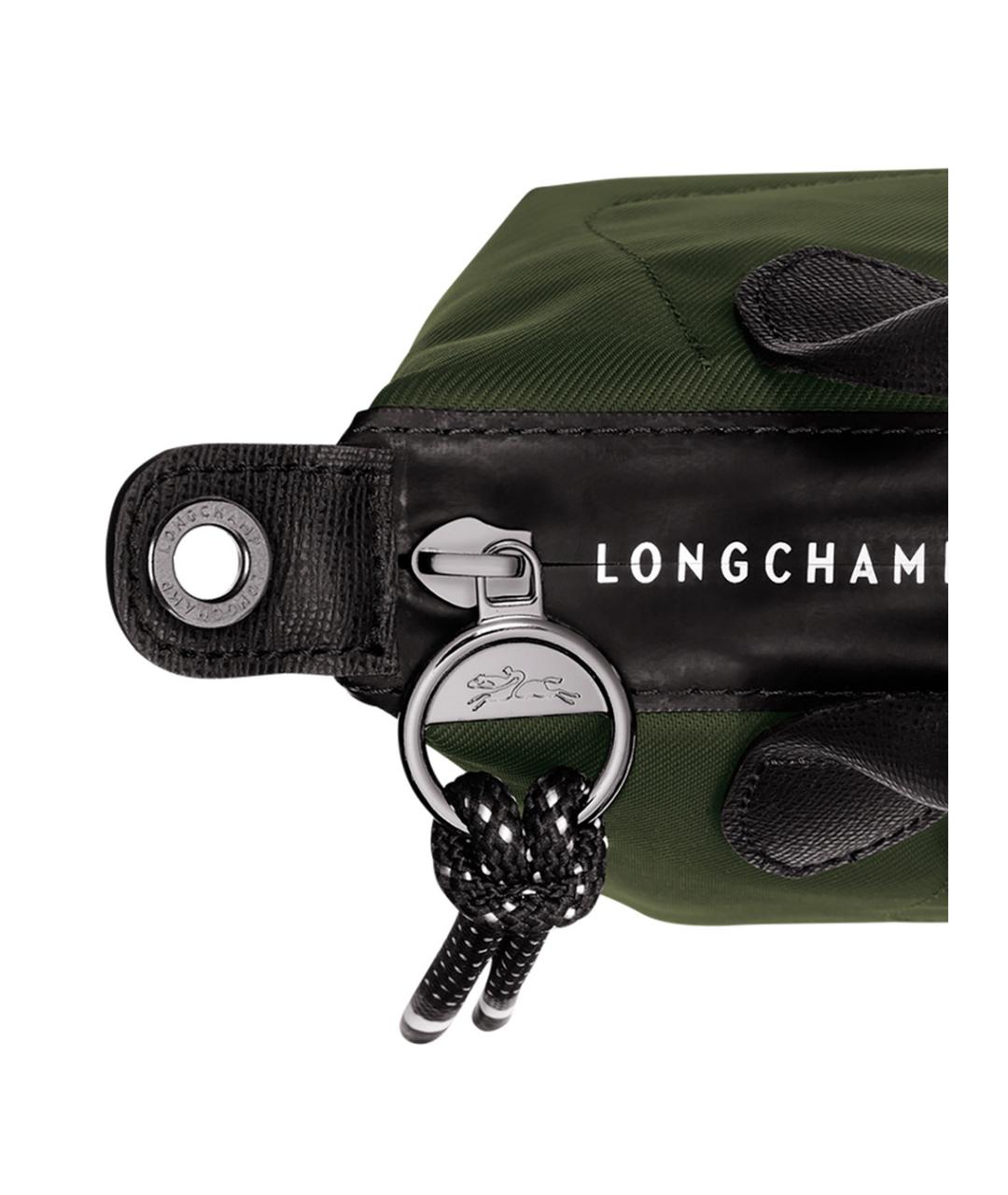 LONGCHAMP Зеленая тканевая сумка через плечо, фото 3