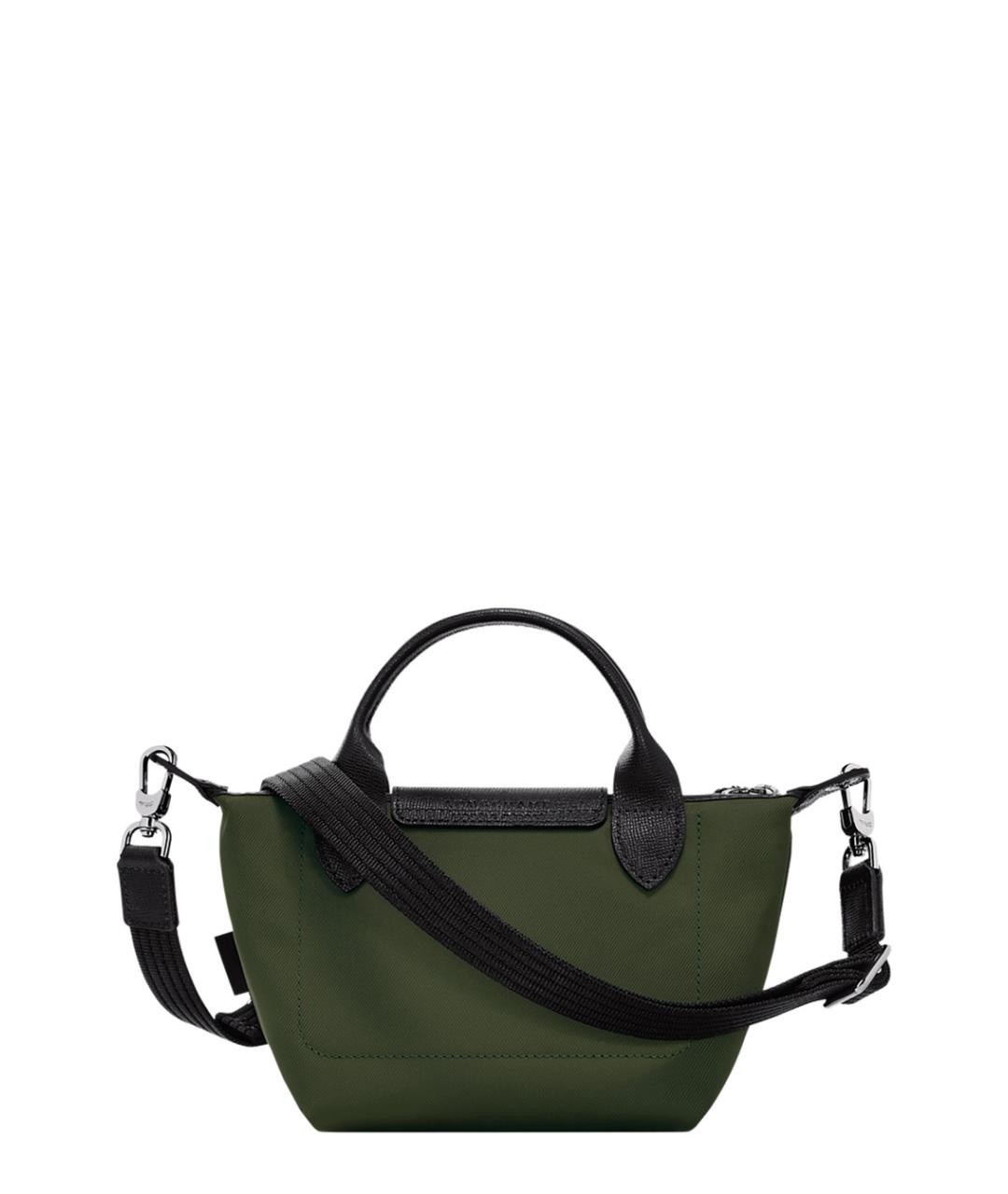 LONGCHAMP Зеленая тканевая сумка через плечо, фото 2
