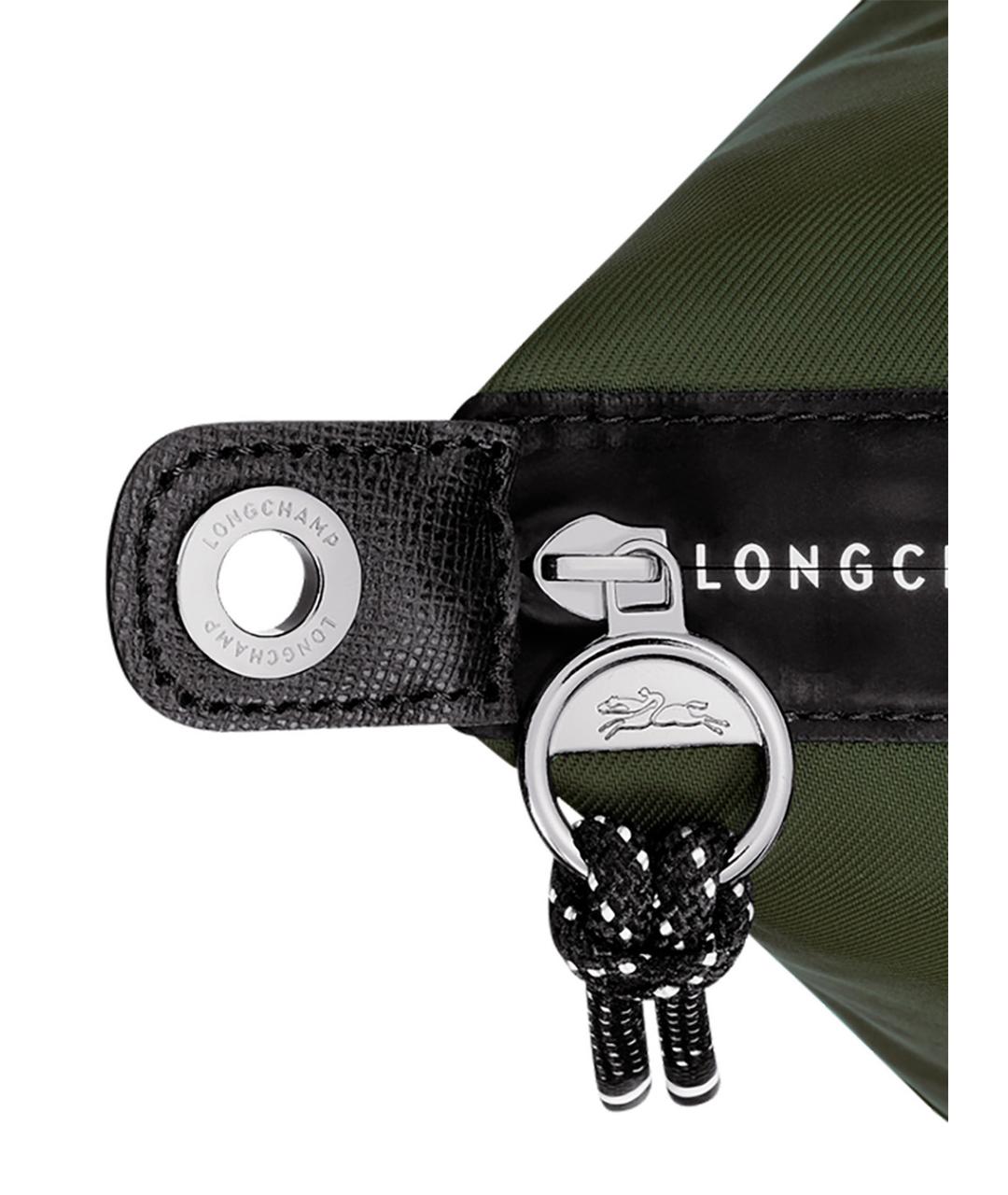 LONGCHAMP Зеленая синтетическая сумка с короткими ручками, фото 3