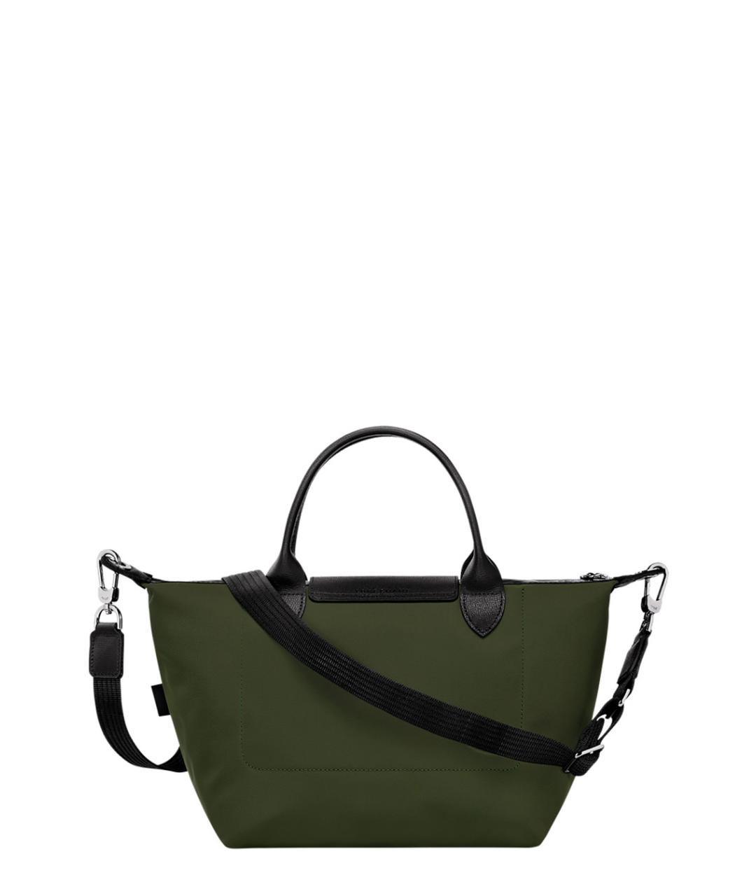 LONGCHAMP Зеленая синтетическая сумка с короткими ручками, фото 2
