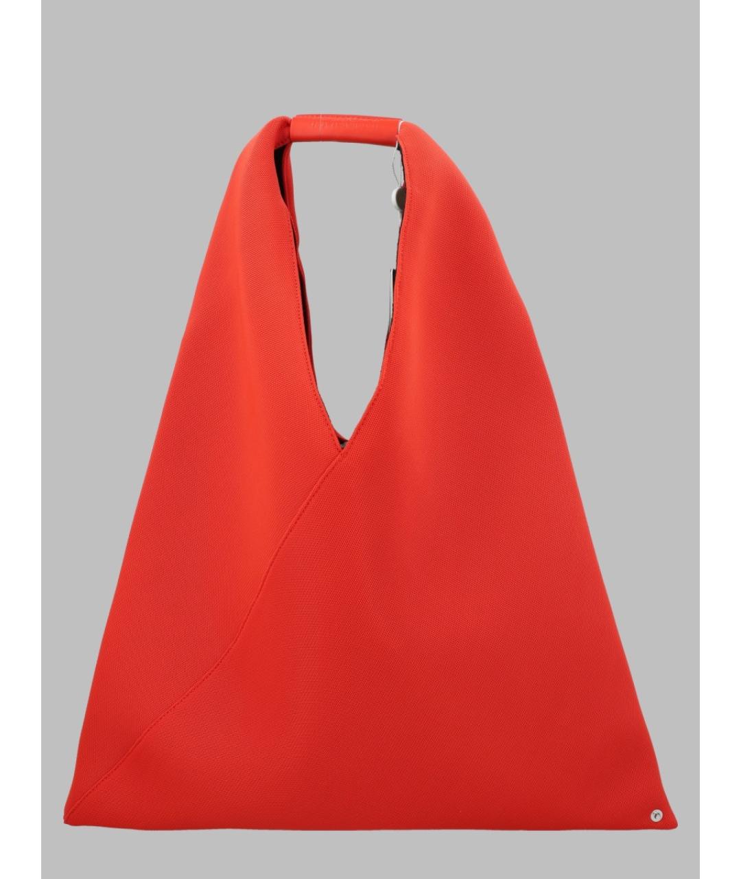 MM6 MAISON MARGIELA Оранжевая синтетическая сумка тоут, фото 3