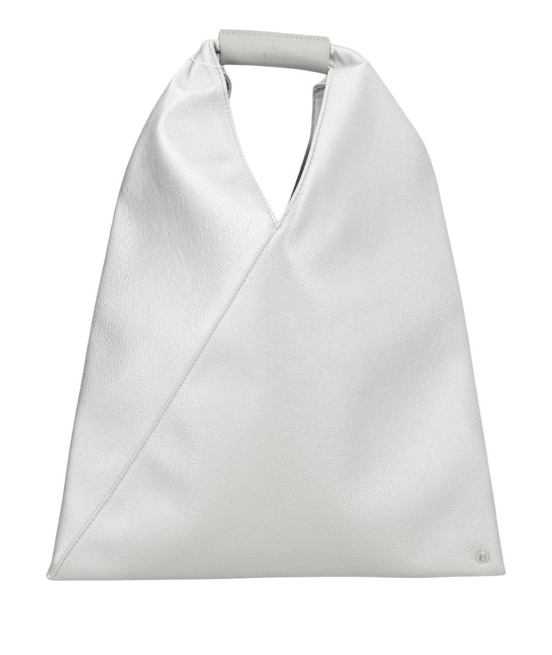 MM6 MAISON MARGIELA Серебряная синтетическая сумка тоут, фото 1