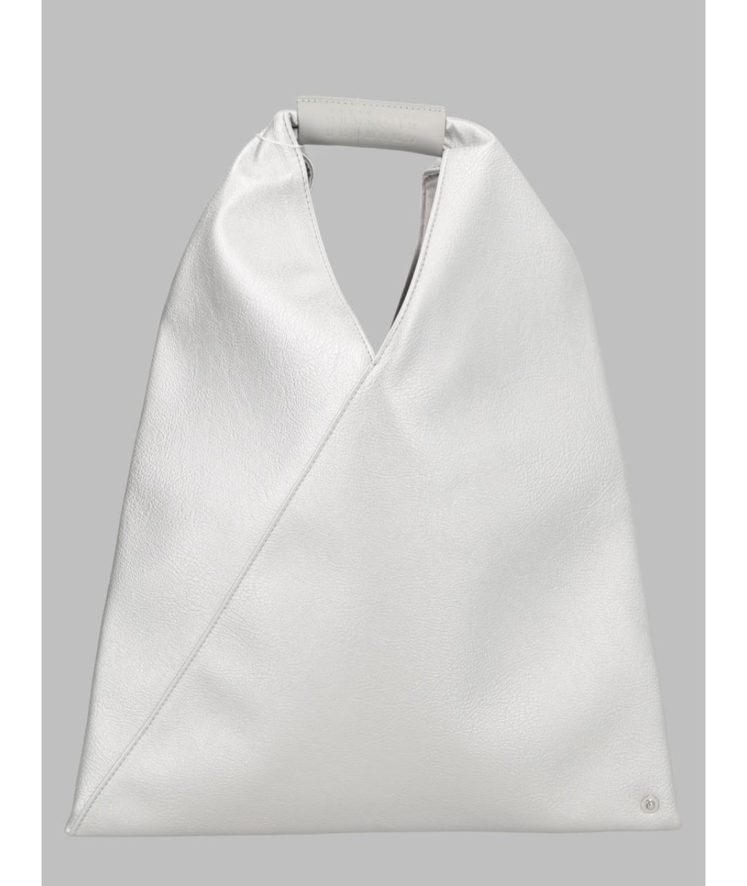 MM6 MAISON MARGIELA Серебряная синтетическая сумка тоут, фото 2