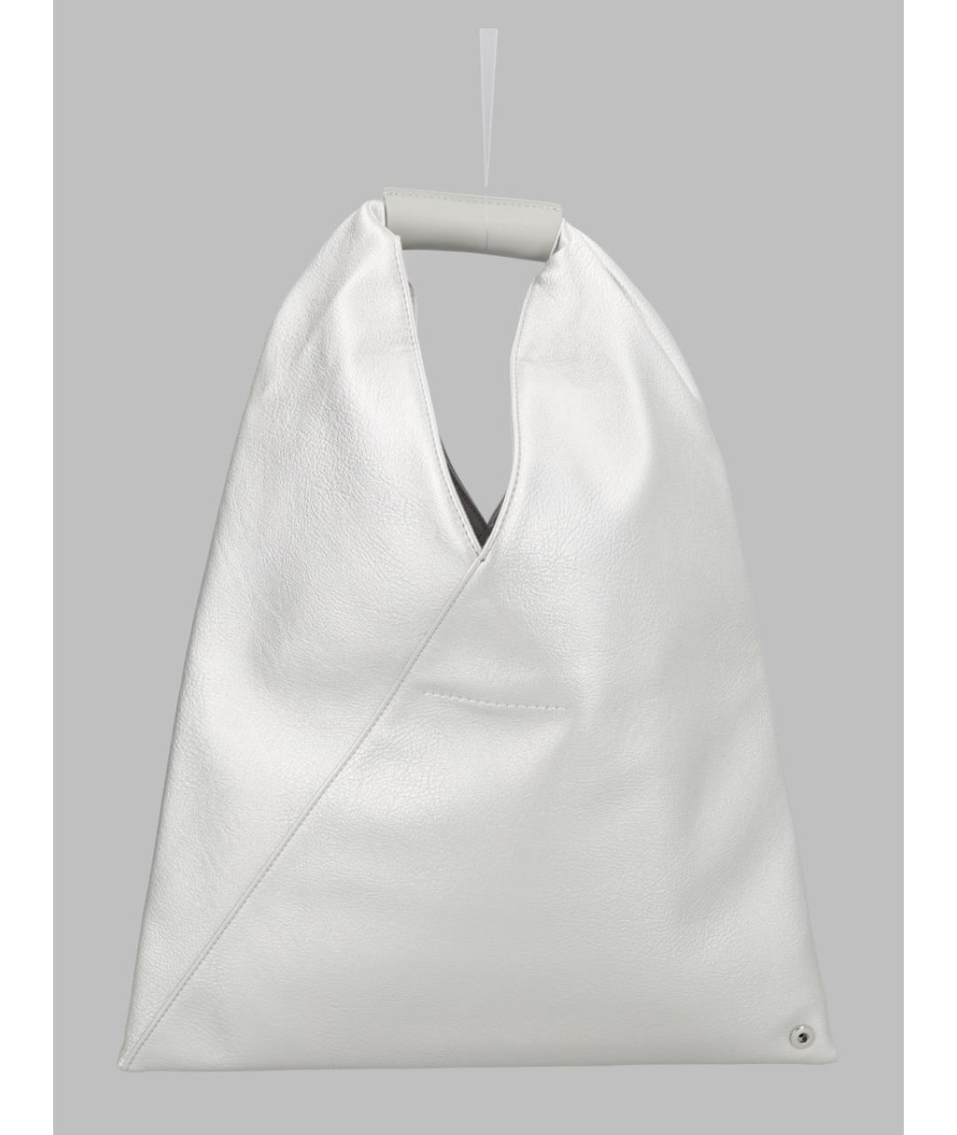 MM6 MAISON MARGIELA Серебряная синтетическая сумка тоут, фото 3