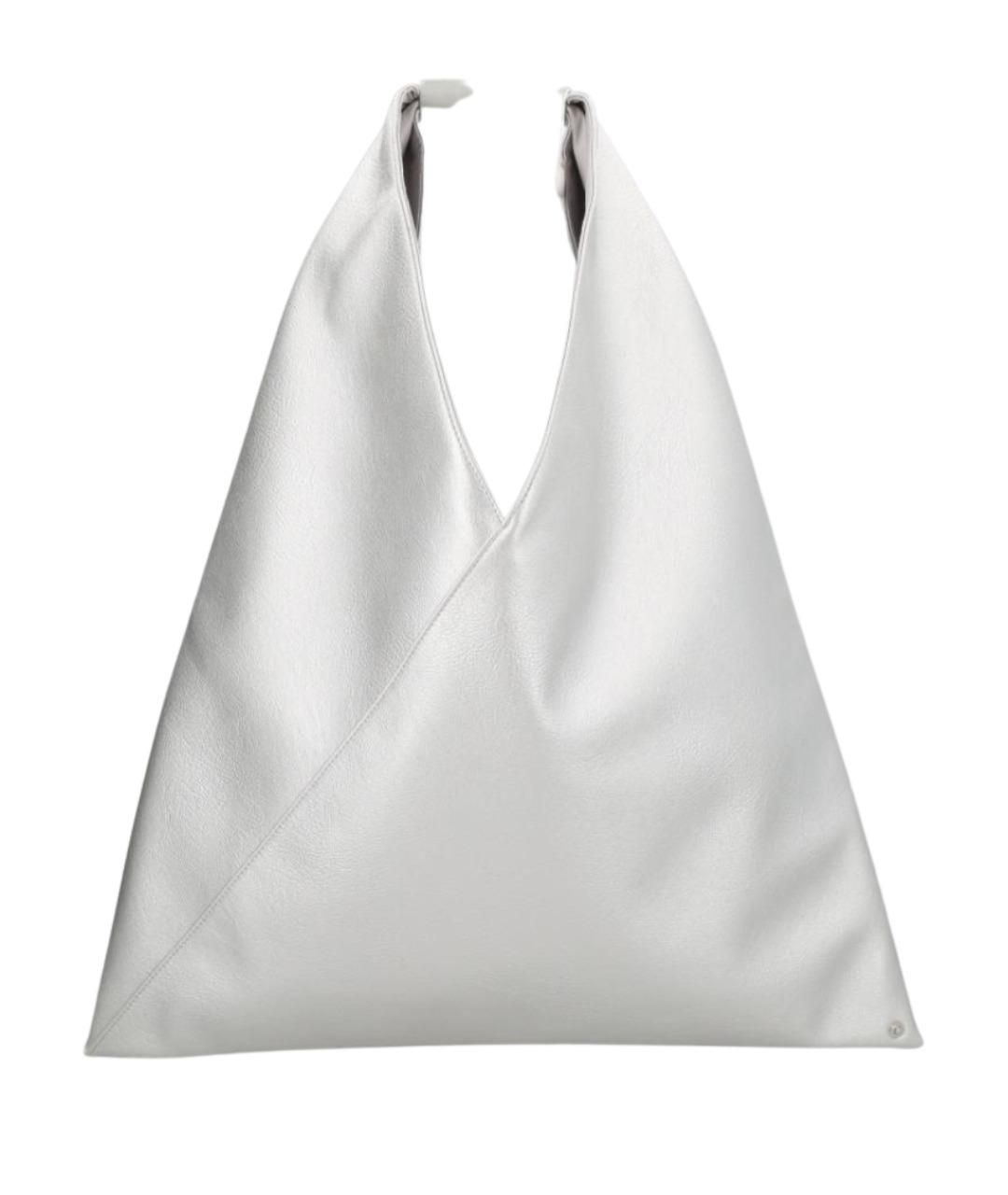 MM6 MAISON MARGIELA Серебряная синтетическая сумка тоут, фото 1