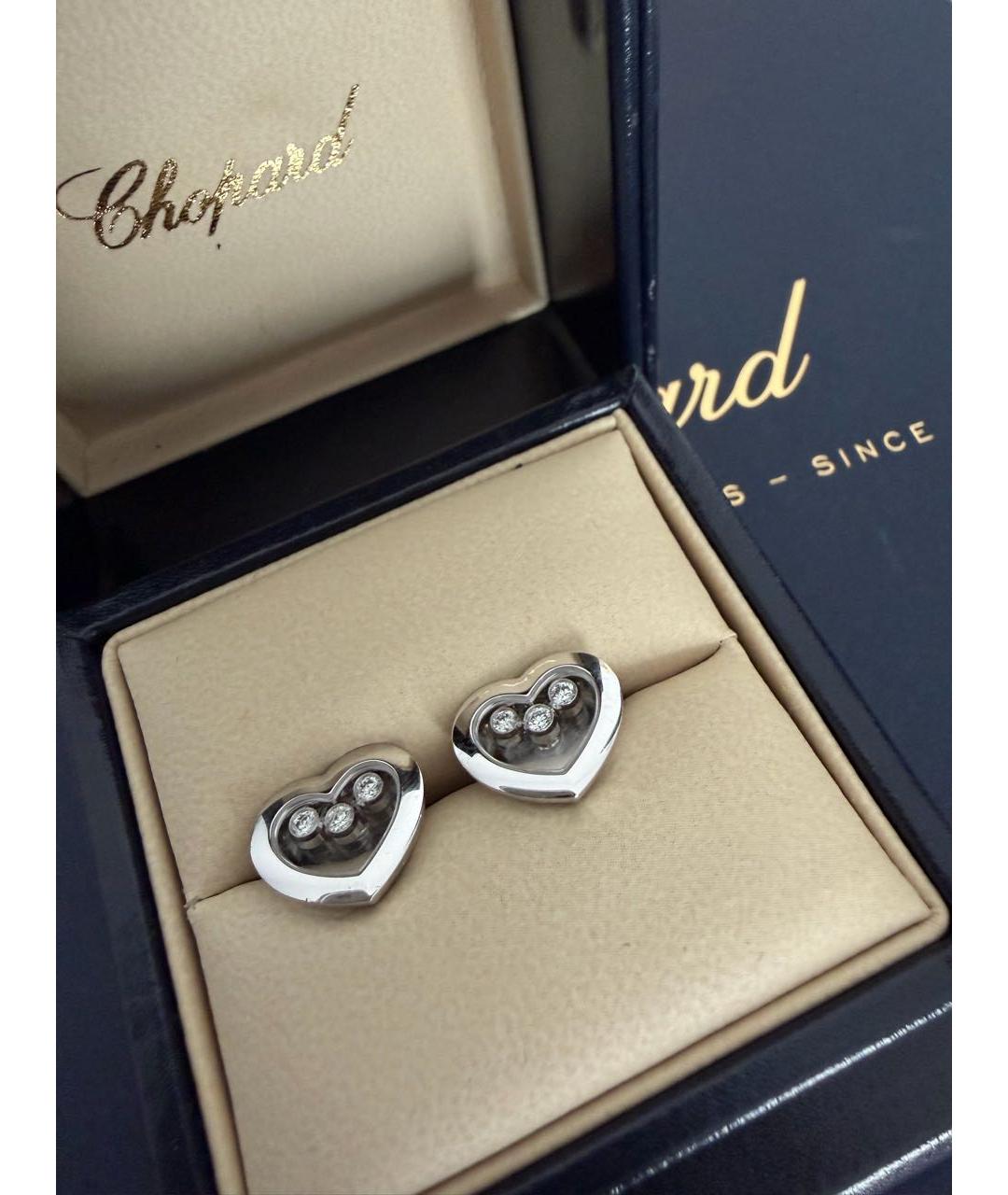 CHOPARD Серебряные серьги из белого золота, фото 2