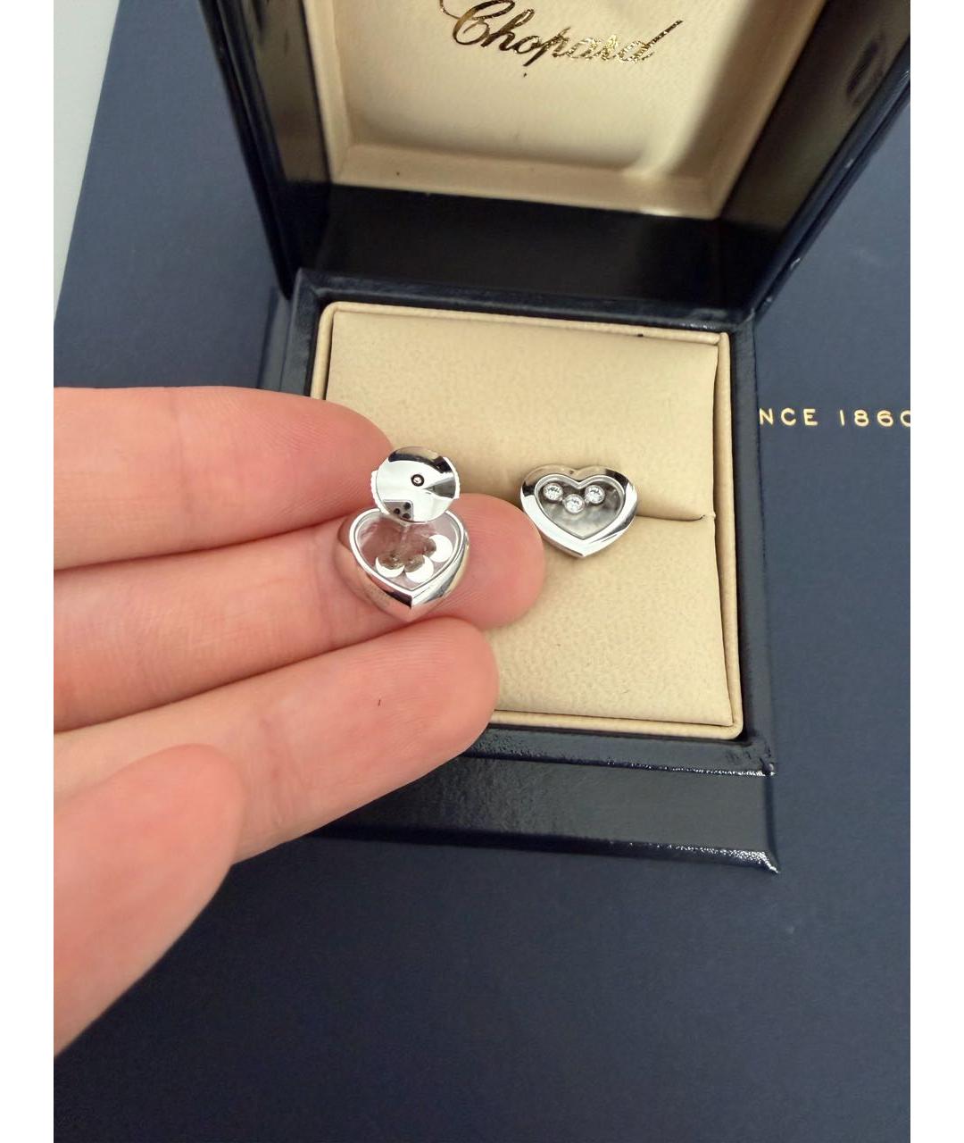 CHOPARD Серебряные серьги из белого золота, фото 3