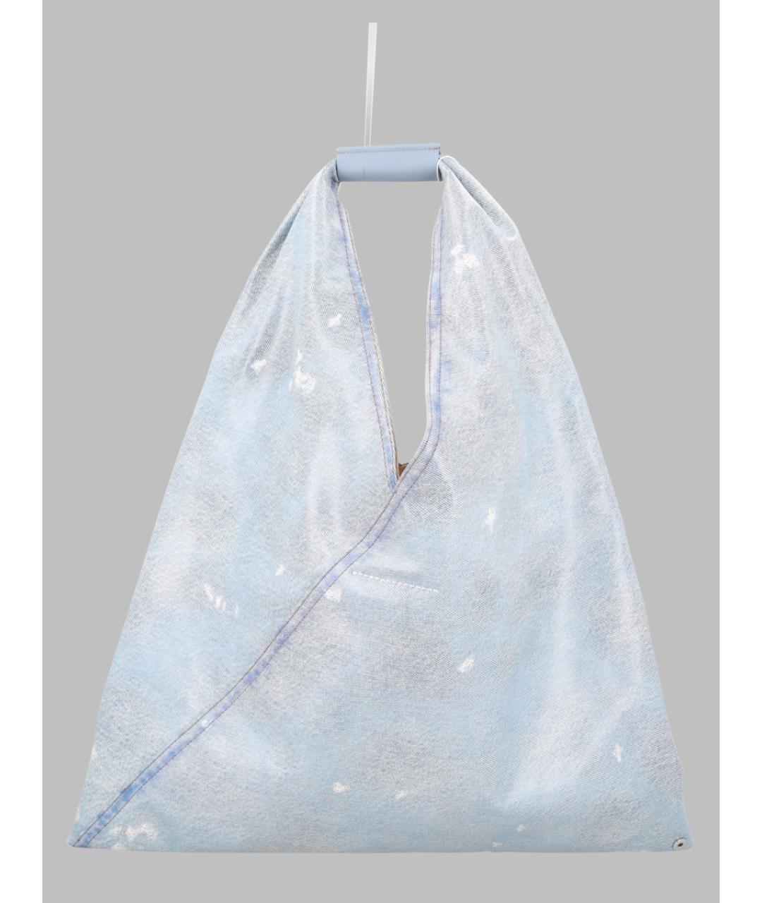 MM6 MAISON MARGIELA Синяя синтетическая сумка тоут, фото 2