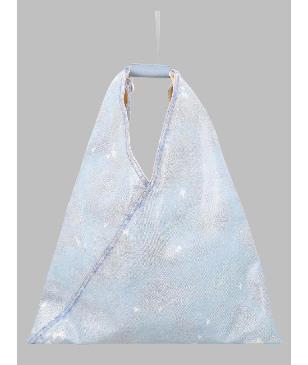 MM6 MAISON MARGIELA Синяя синтетическая сумка тоут, фото 3