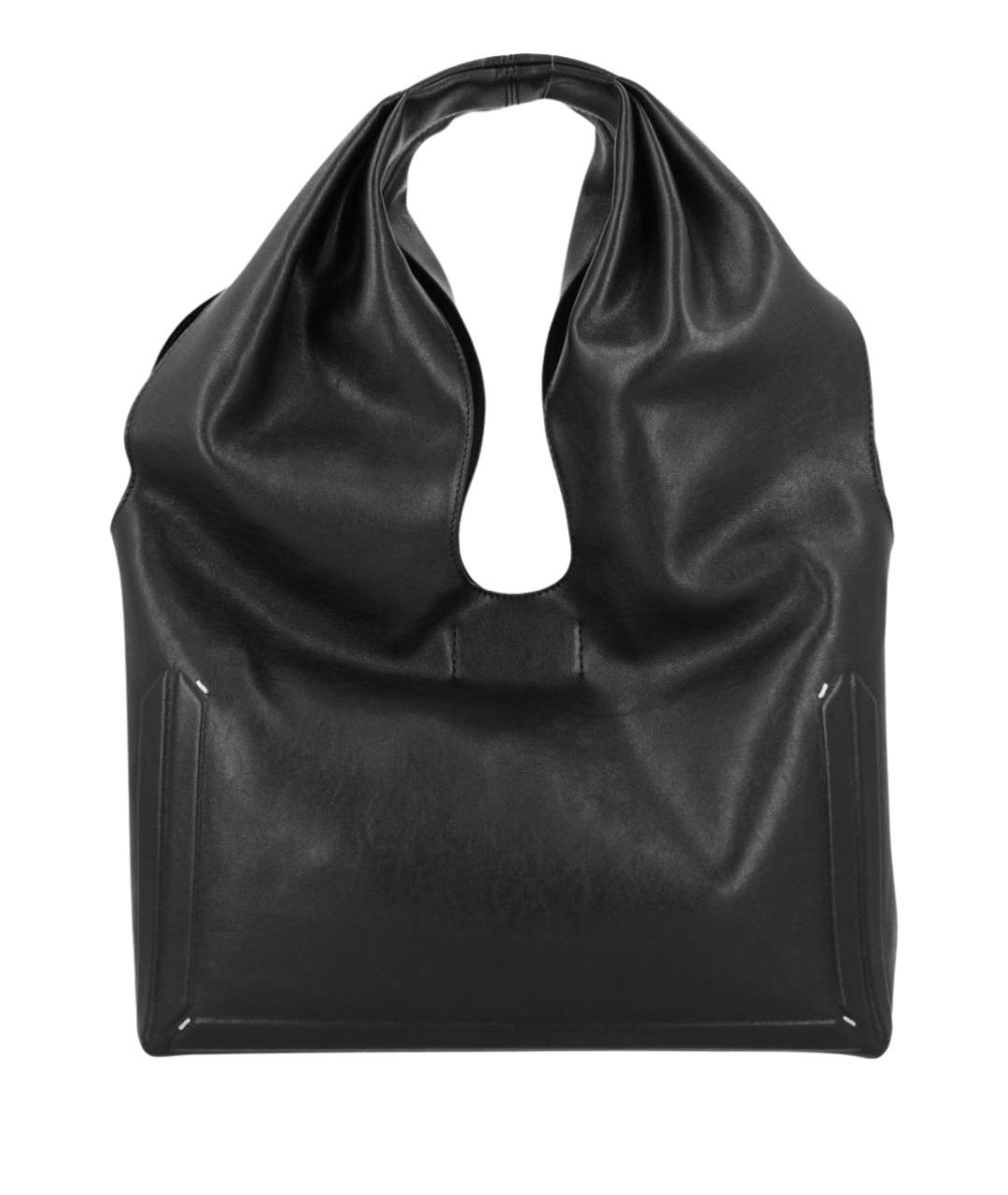 MAISON MARGIELA Черная кожаная сумка тоут, фото 1
