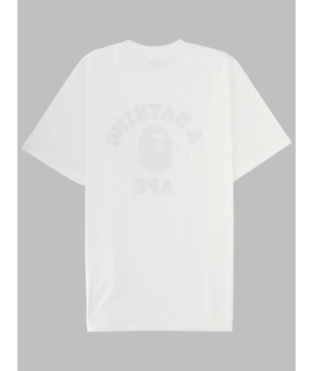 A BATHING APE Белая хлопковая футболка, фото 2