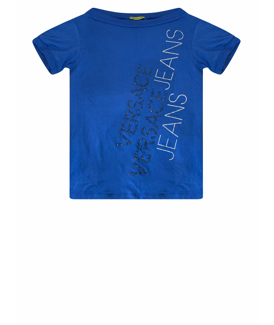 VERSACE JEANS COUTURE Синяя хлопко-эластановая футболка, фото 1