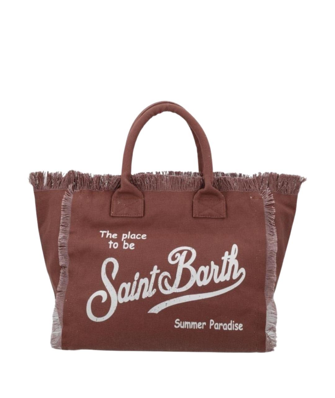 MC2 SAINT BARTH Коричневая хлопковая сумка тоут, фото 1
