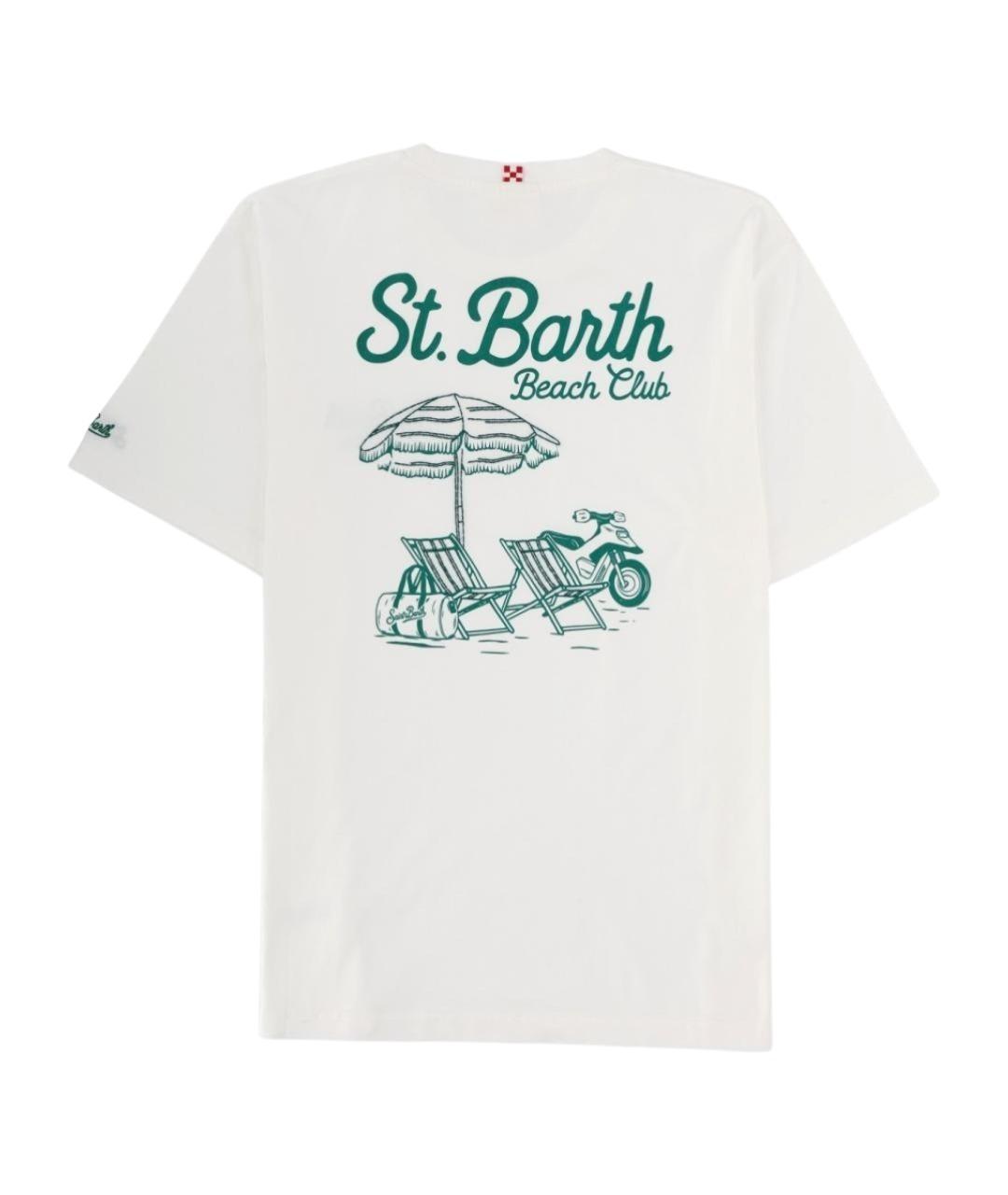 MC2 SAINT BARTH Белая хлопковая футболка, фото 2